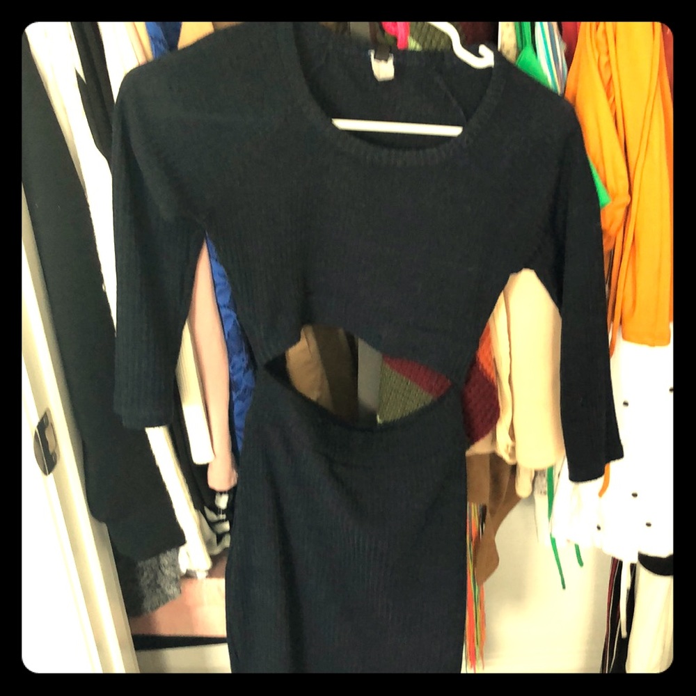 Open front and back dress